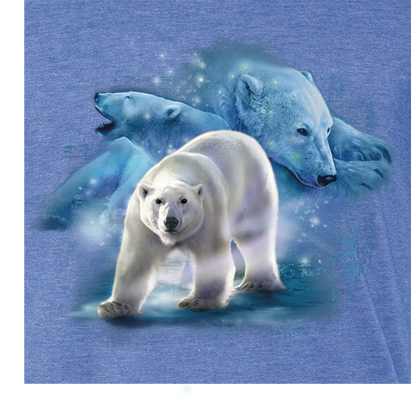 Adult Northern King Bear T-Shirt (Polar Bears)